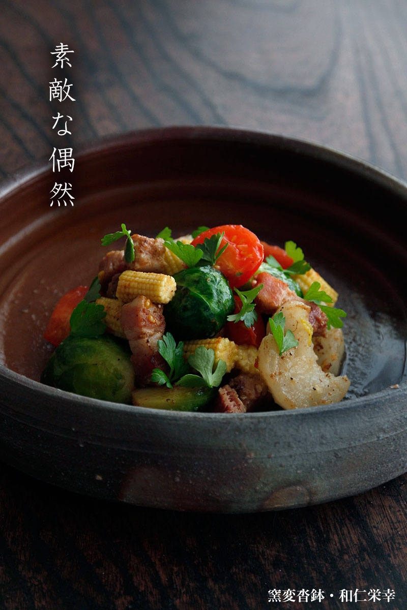 窯変沓鉢・和仁栄幸 窯変沓鉢・和仁栄幸