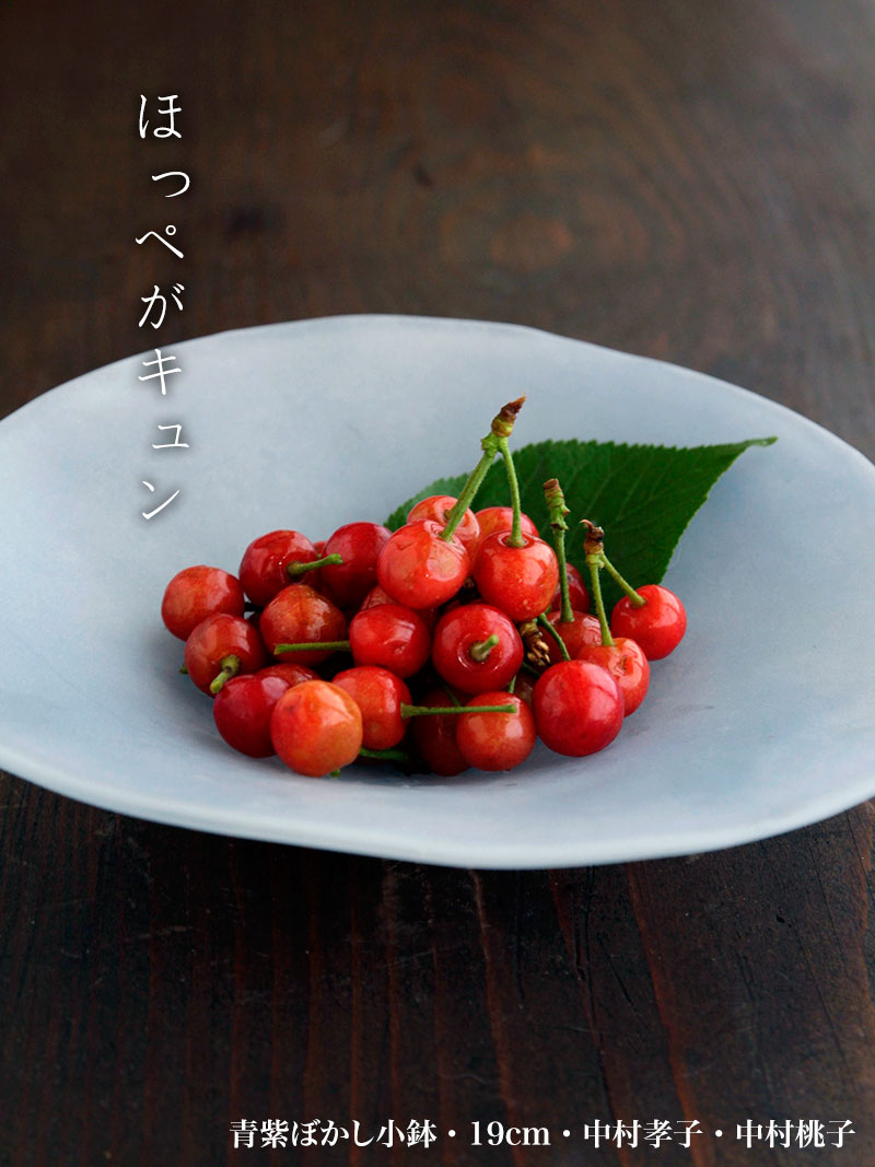 青紫ぼかし小鉢・19cm・中村孝子・中村桃子