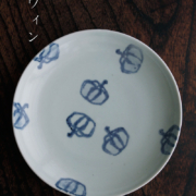 印判手南瓜文6寸皿・藤塚光男