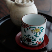 色絵桜絵湯呑・須田菁華