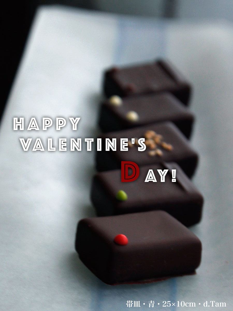 帯皿・青・25×10cm・d.Tam