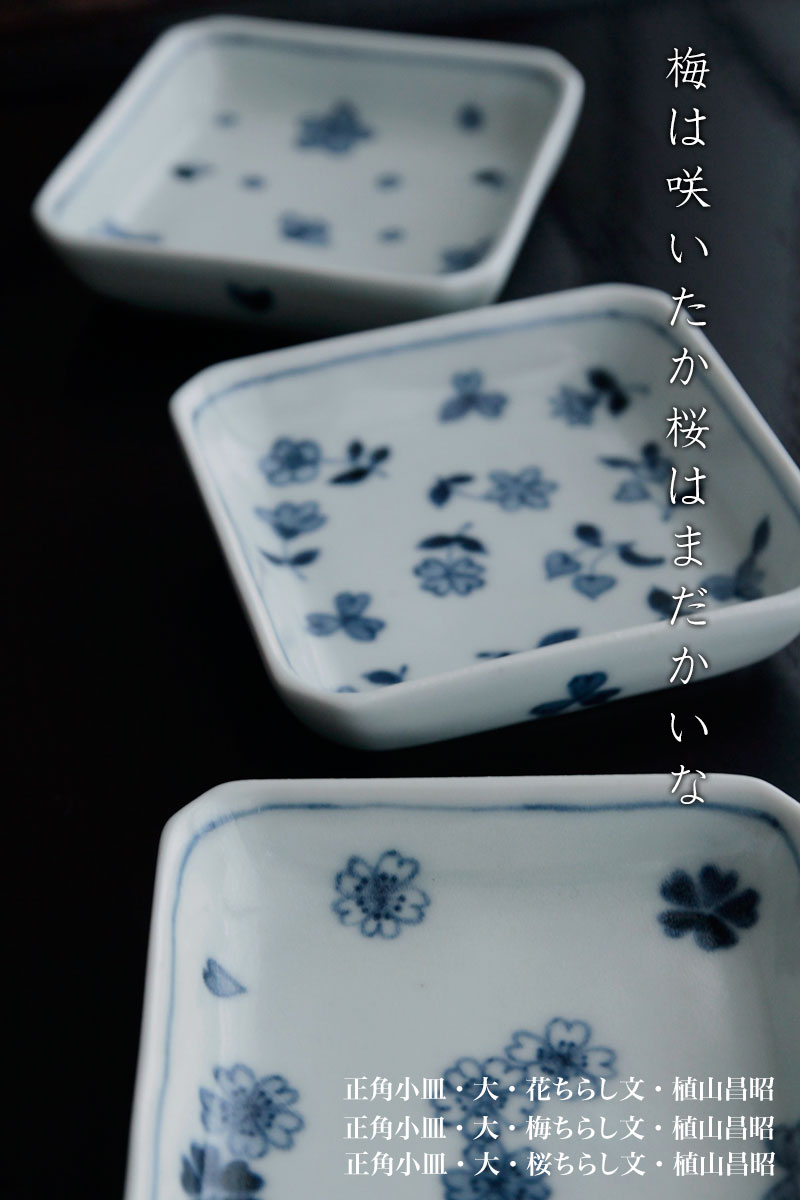 正角小皿・大・高台有り・植山昌昭 正角小皿・大・高台有り・植山昌昭