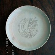 雅造すいば絵皿7寸・土楽・福森雅武