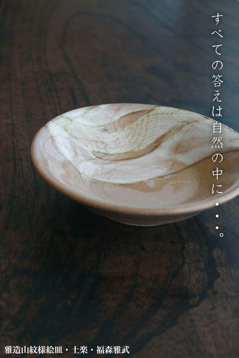雅造山紋様絵皿・福森雅武