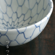 染付網目うどん鉢・阪東晃司