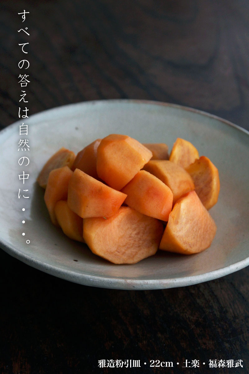 雅造粉引皿・22cm・福森雅武 雅造粉引皿・22cm・福森雅武