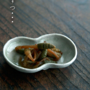 ビードロ分銅形豆皿・有松進