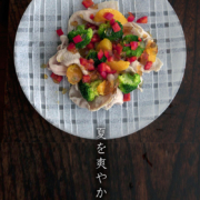 スノウライン大皿・チェック・d.Tam