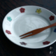 色絵：花文5寸皿・古川章蔵