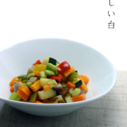 白磁・天草陶石：白瓷扁形向付・海老ヶ瀬保