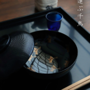 漆器：千鳥蒔絵黒糸目椀・尚古堂・竹田省