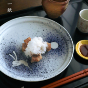 染付吹墨月に兎7.5寸皿・阪東晃司