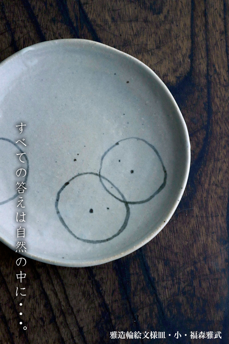 伊賀焼：雅造輪絵文様皿・小・土楽：福森雅武