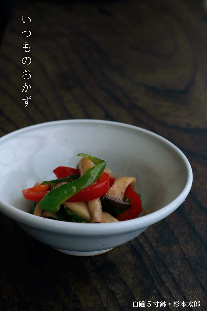 白磁:白磁5寸鉢・杉本太郎 白磁:白磁5寸鉢・杉本太郎