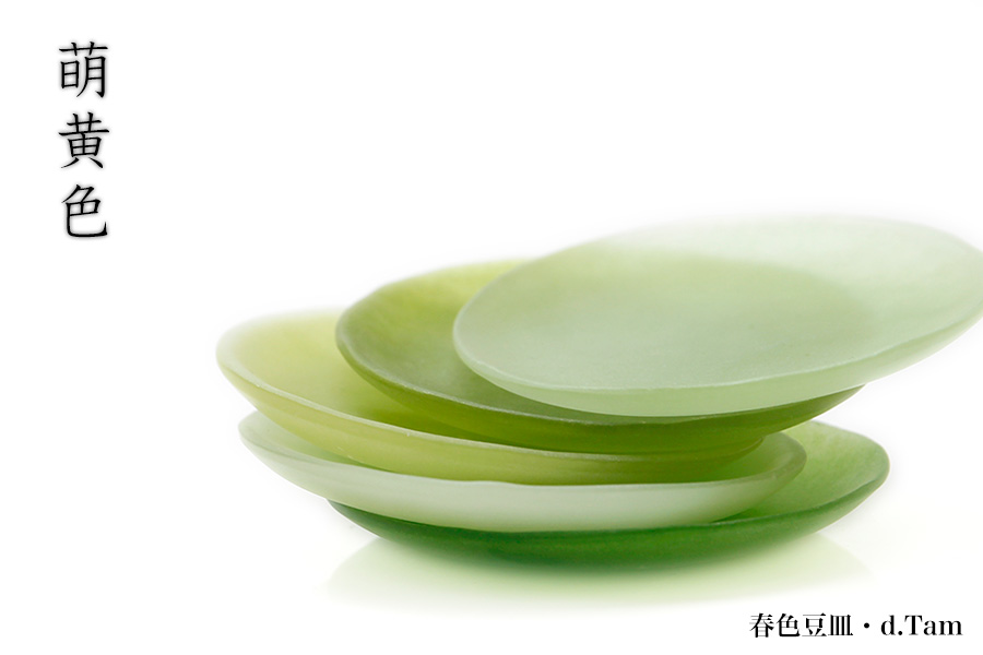 ガラス：春色豆皿・5色1組・d.Tam