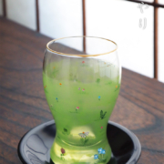 ガラス：絵付グラス・野原・d.Tam
