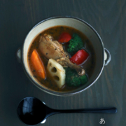 漆器・輪島塗：黒Y型スプーン　No.1・奥田志郎