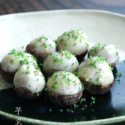 織部焼：織部掛け分け小判皿23×19cm・有松進