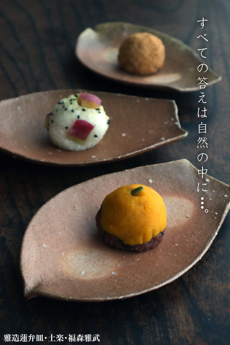 伊賀焼：雅造蓮弁皿・土楽・福森雅武