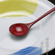 漆器・輪島塗：朱Y型スプーン No.1・奥田志郎
