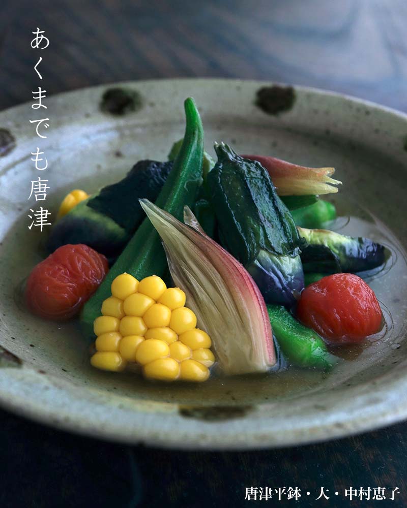 唐津焼：唐津平鉢・大・中村恵子