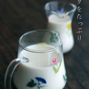 ガラス：ドレッシング入れ・花・d.Tam