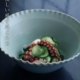 青磁：青瓷縁なぶり向付・海老ヶ瀬保