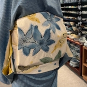 色絵：クレマチス絵皿・古川章蔵