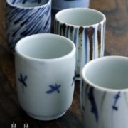 九谷焼：染付星文豆湯呑・須田菁華