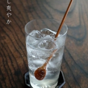 漆器・拭き漆・竹：拭漆竹マドラー・山本哲・甲斐のぶお工房