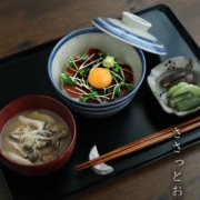 伊賀焼：太呉須蓋付碗・杉本寿樹