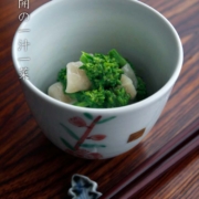 色絵：桃小鉢・古川章蔵