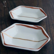 金彩六角小皿・古川章蔵