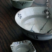 唐津焼：絵唐津菓子鉢・中村恵子