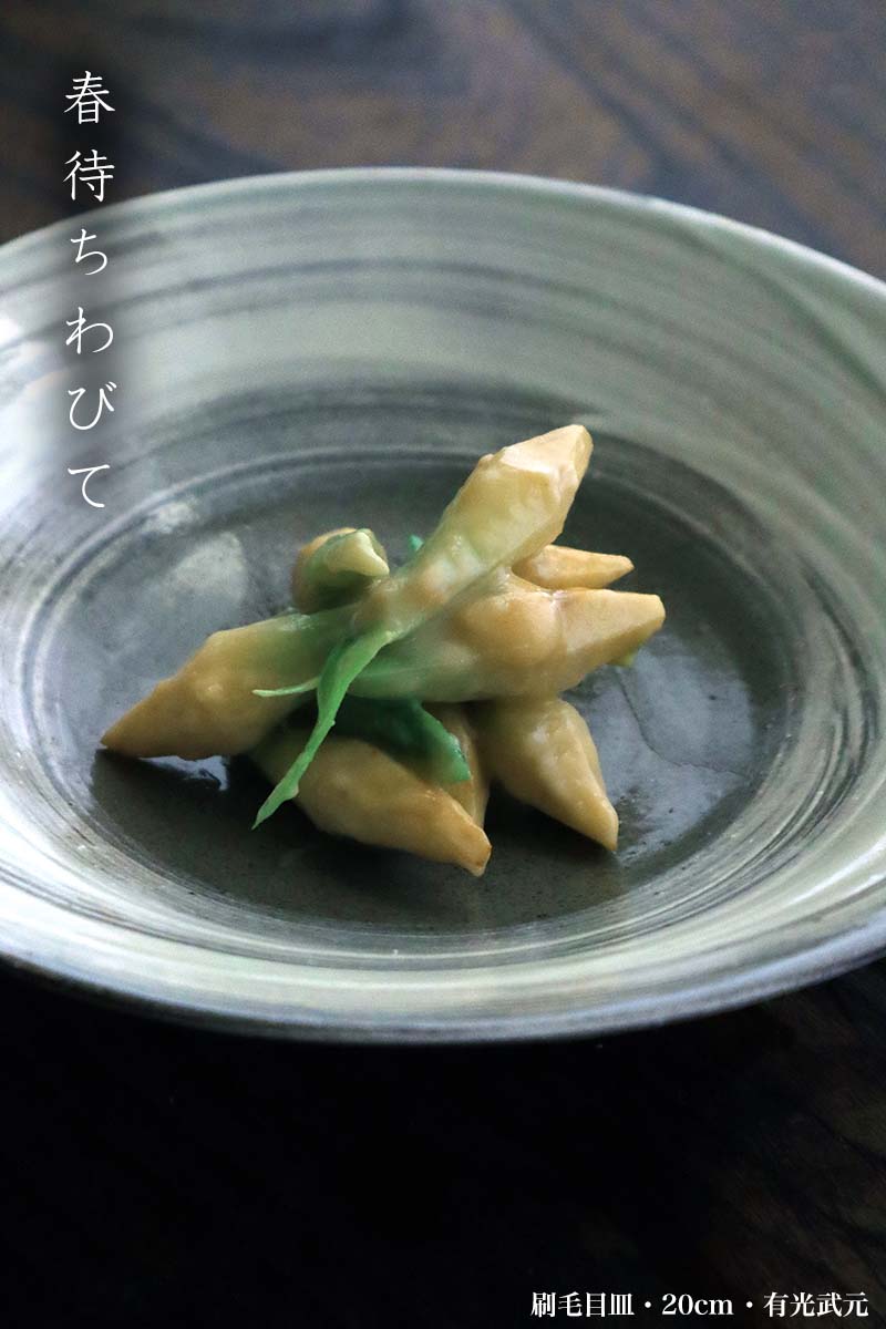 刷毛目皿・20cm・有光武元