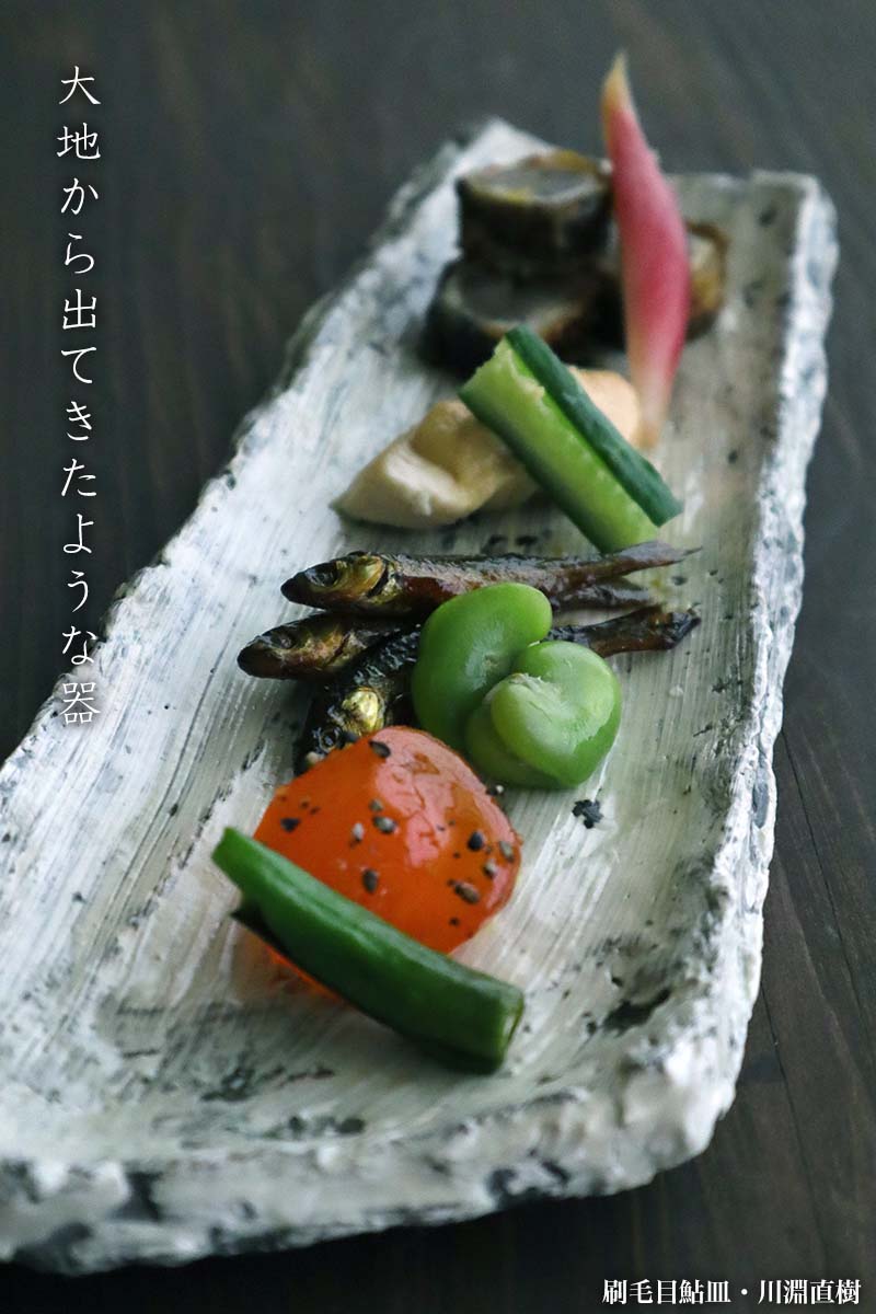 刷毛目鮎皿・川淵直樹