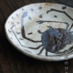九谷焼:魯山人写銹絵蟹文様5寸皿・九谷美陶園