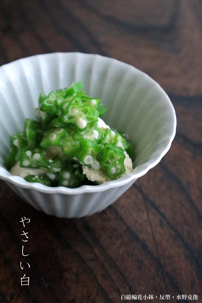 白磁:白磁輪花小鉢・反型・水野克俊 白磁:白磁輪花小鉢・反型・水野克俊