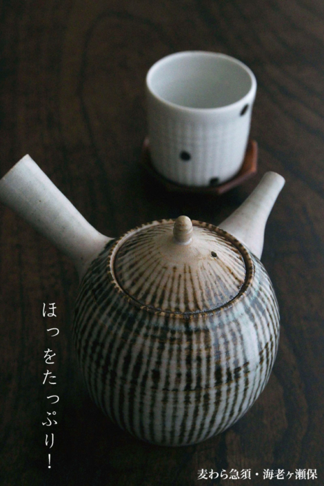 麦わら急須・丸・海老ヶ瀬保