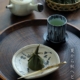 志野焼：志野草花に鳥文向付・瀧川恵美子