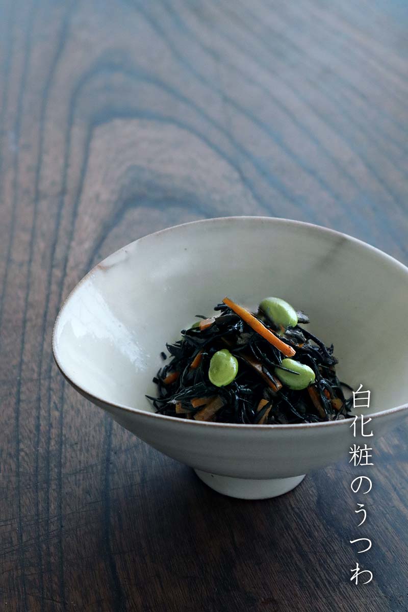 粉引半月碗・荒賀文成