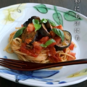 色絵クレマチスタタラ丸皿・古川章蔵