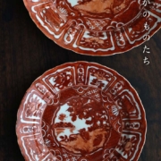 赤絵花鳥文芙蓉手皿・小・砂高台・土山敬司